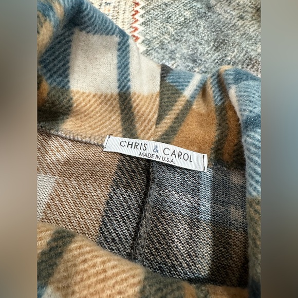 Chris & Carol Blue and Tan Plaid Dress - Picture 4 of 6